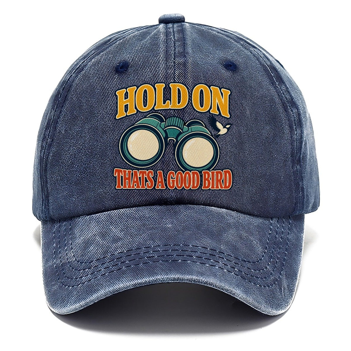 Hold On Thats A Good Bird Birdwatching Classic Cap – Twilight Navy