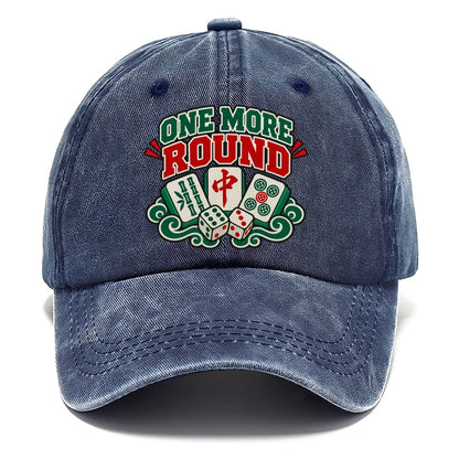 One More Round Mahjong Game Night Classic Cap – Twilight Navy