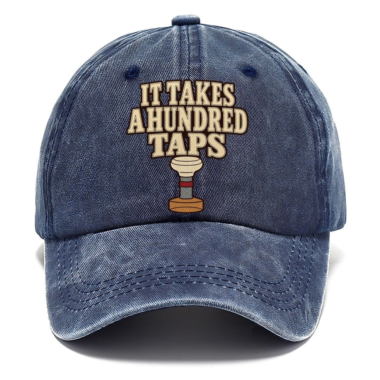 It Takes A Hundred Taps Leathercraft Classic Cap – Twilight Navy