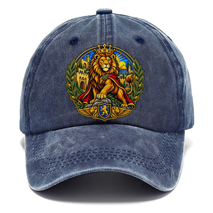 Lion Of Judah Heraldic Jerusalem Classic Cap – Twilight Navy