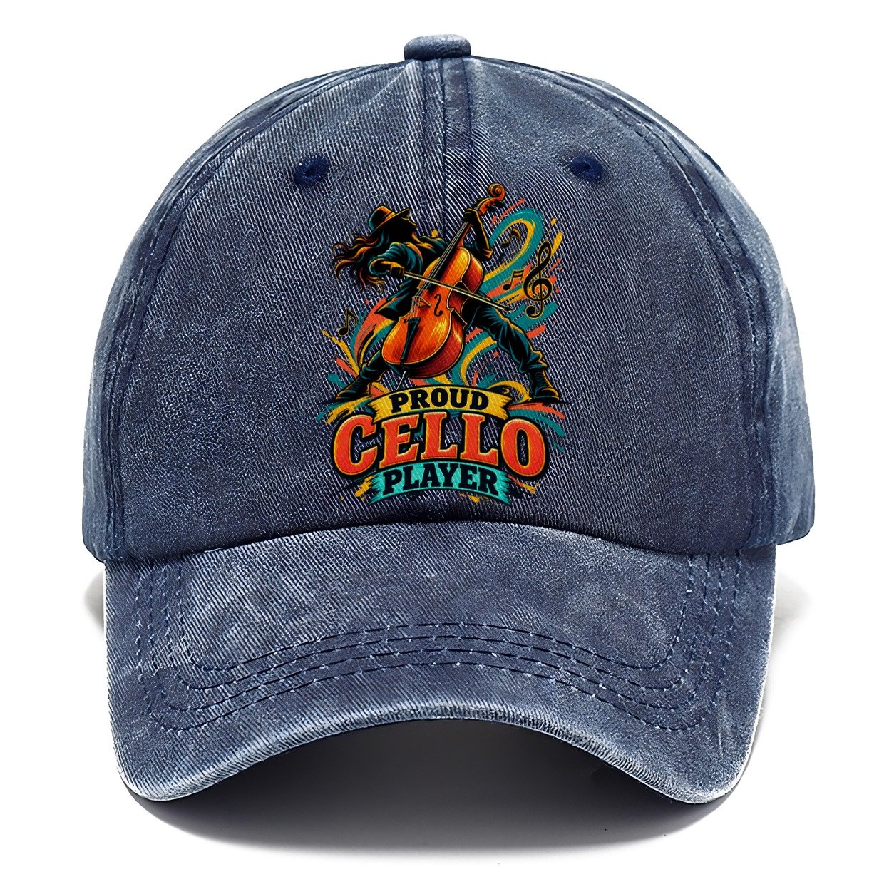Proud Cello Player Music Instruments Classic Cap – Twilight Navy