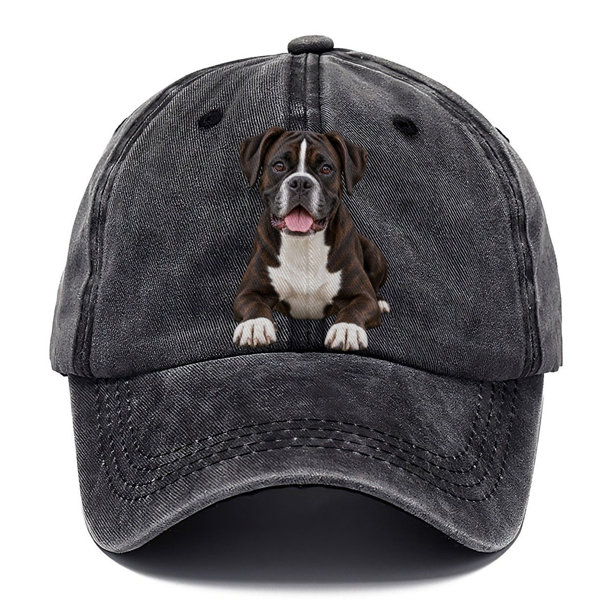 Black Reverse Brindle Boxer Classic Cap – Graphite