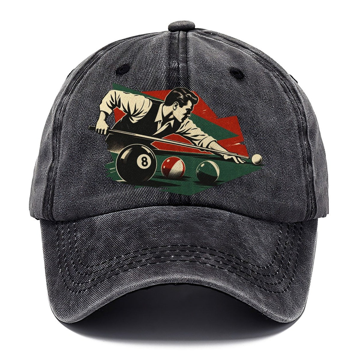 Pool Player with 8 Ball Classic Cap – Graphite