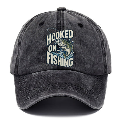 Hooked on Fishing Bass Classic Cap – Graphite