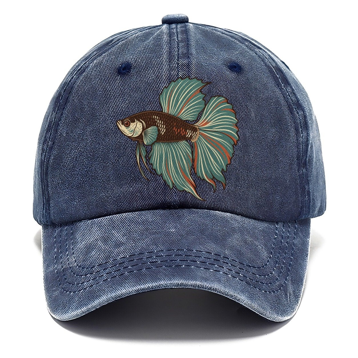 Betta Fin Silhouette Aquarium Keeping Classic Cap – Twilight Navy