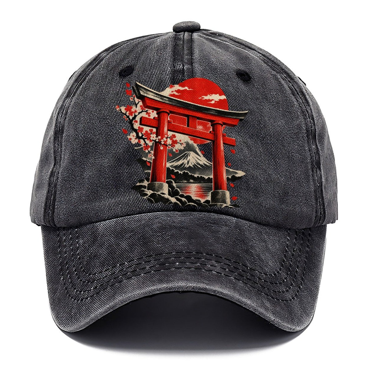 Torii Gate Mount Fuji Blossoms Classic Cap – Graphite