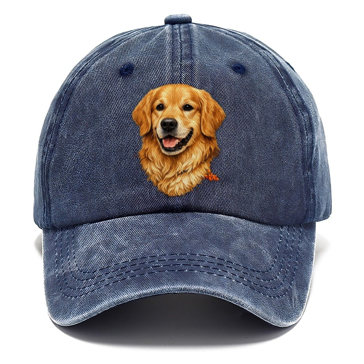 Golden Wildflower Portrait Classic Cap – Twilight Navy