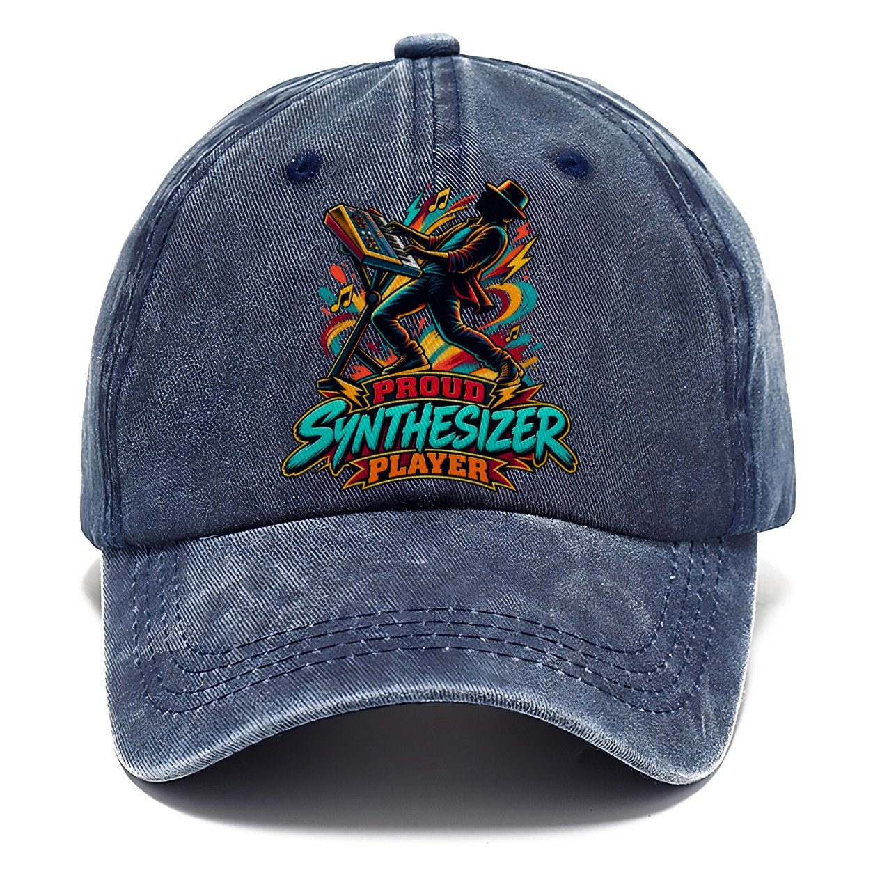 Proud Synthesizer Player Music Instruments Classic Cap – Twilight Navy