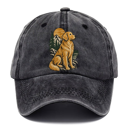 Golden Retriever Mountain Lake Classic Cap – Graphite