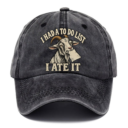 Goat Ate The List Everyday Originals Classic Cap – Graphite