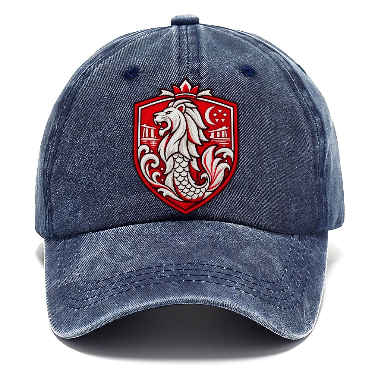 Singapore Minimal Emblem Country Logos Classic Cap – Twilight Navy