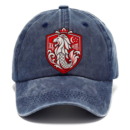 Singapore Minimal Emblem Country Logos Classic Cap – Twilight Navy