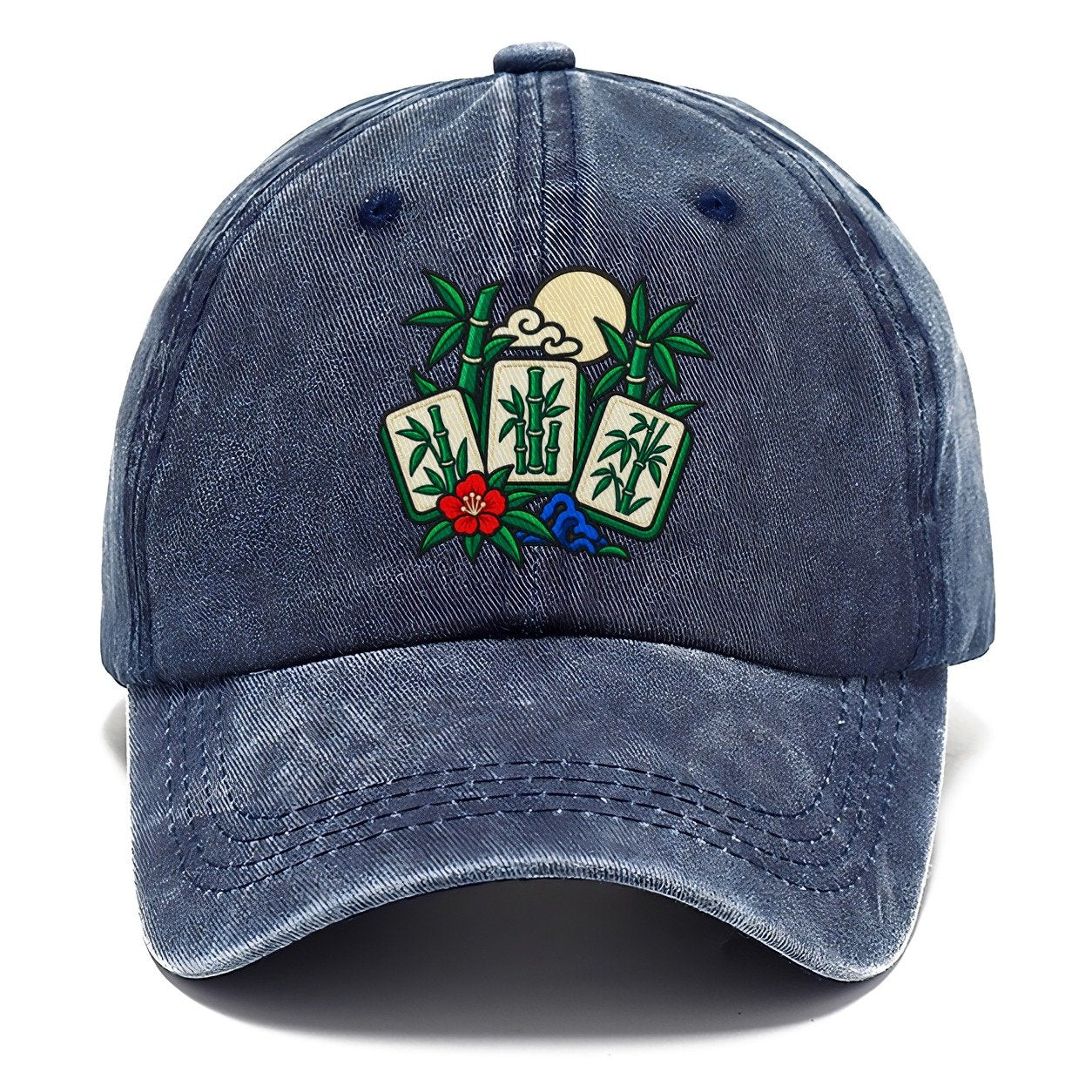 Bamboo Garden Mahjong Game Night Classic Cap – Twilight Navy