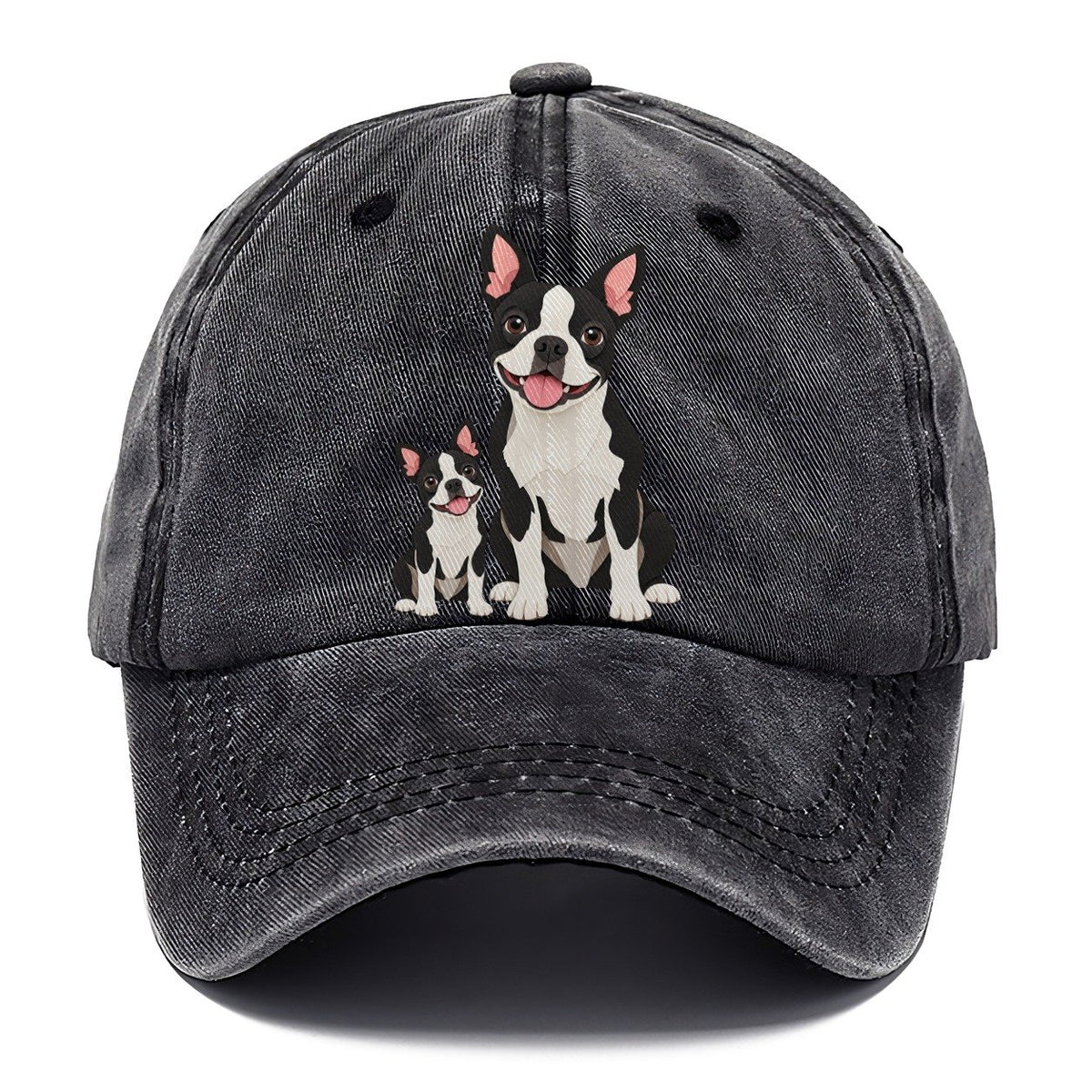 Boston Terrier and Puppy Classic Cap – Graphite