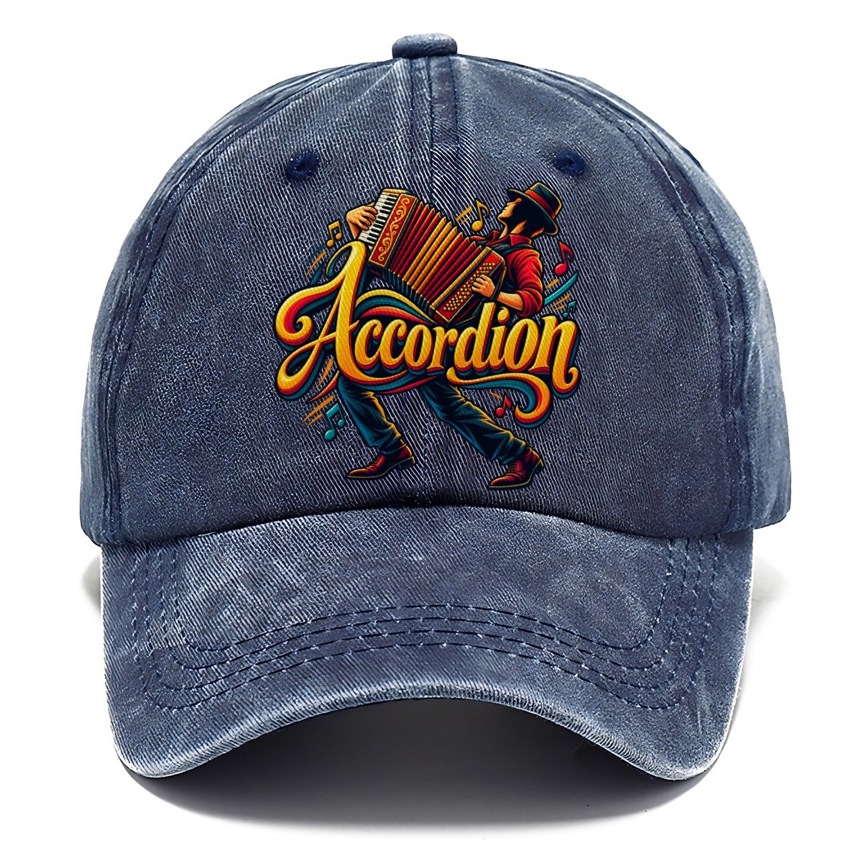 Accordion Wordmark Music Instruments Classic Cap – Twilight Navy