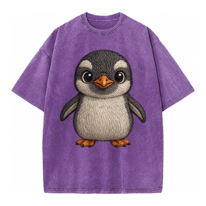Baby Gentoo Penguin Vintage T-shirt – Purple