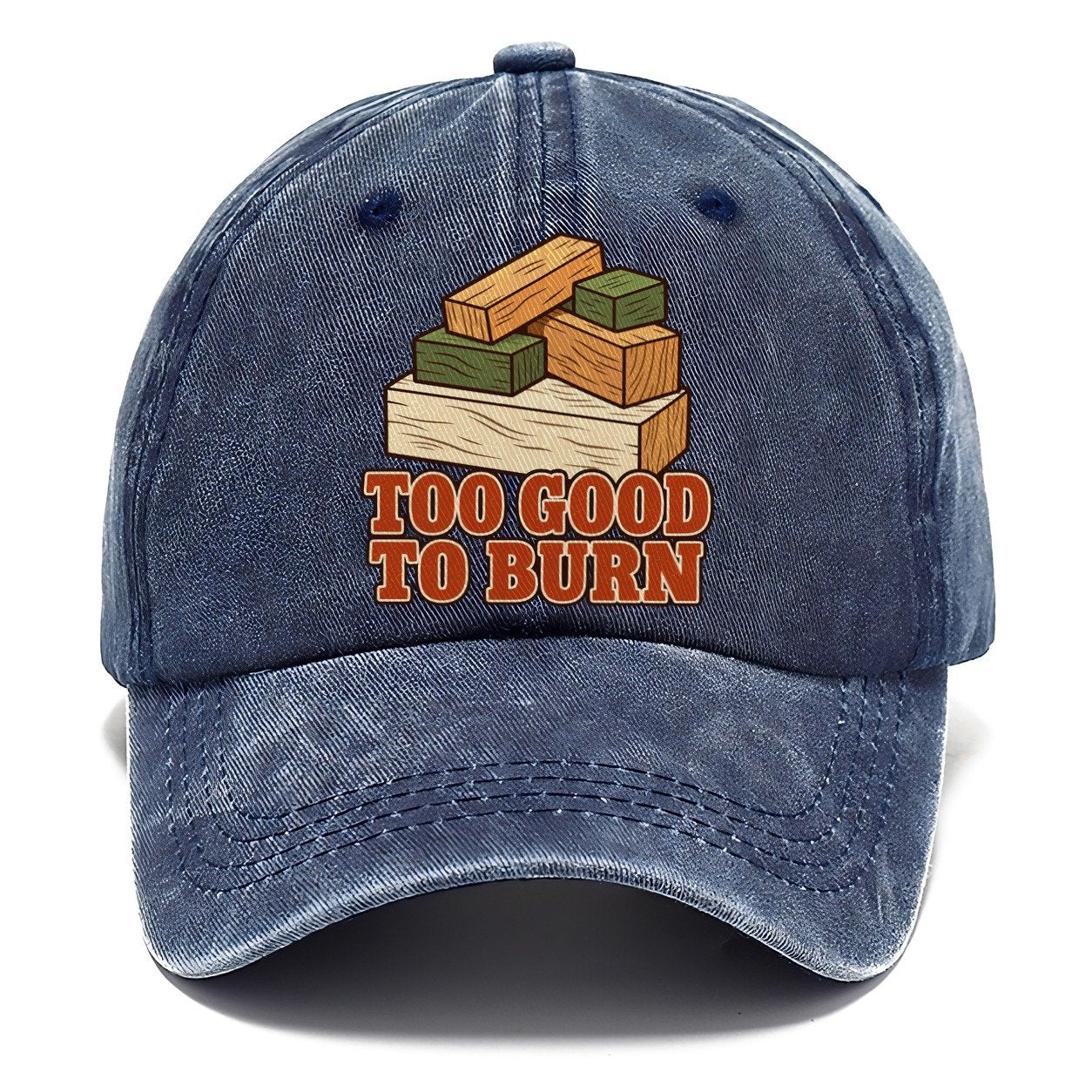 Too Good To Burn Woodworking Classic Cap – Twilight Navy