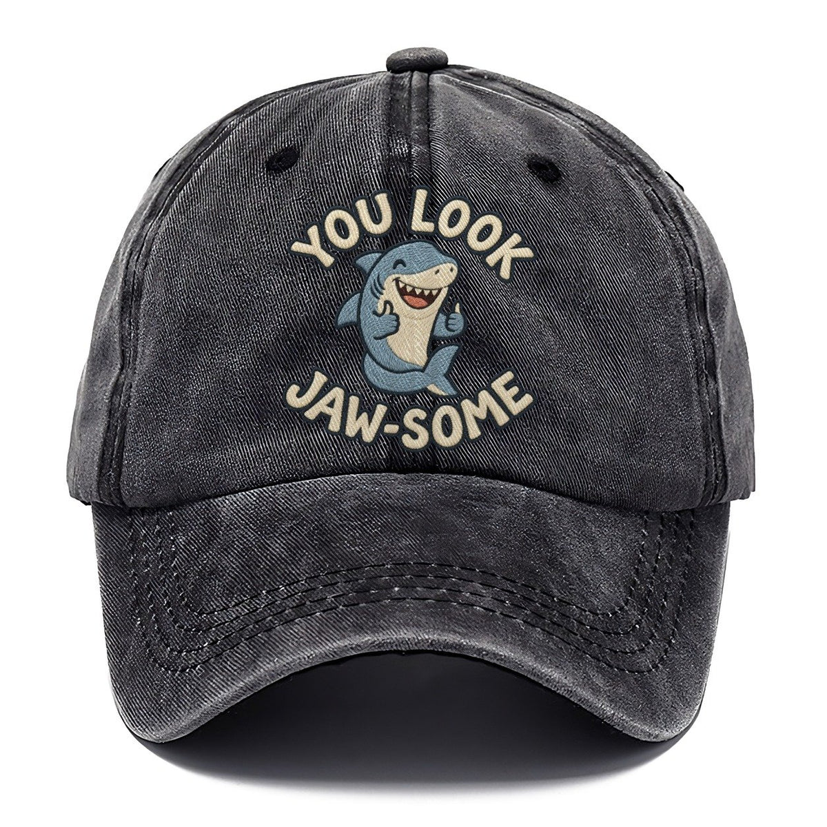 Shark Animal Puns Classic Cap – Graphite