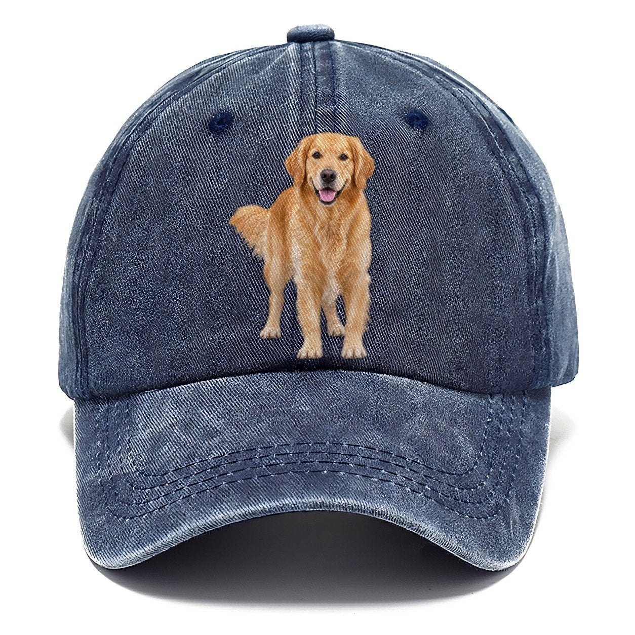 Golden Retriever Standing Top Breeds Classic Cap – Twilight Navy