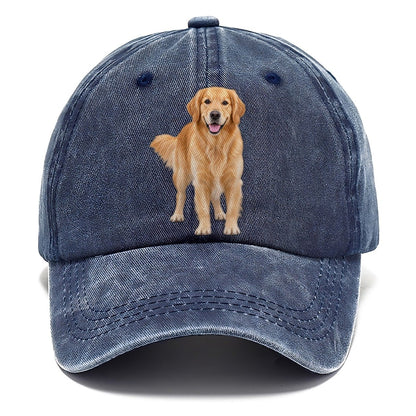 Golden Retriever Standing Top Breeds Classic Cap – Twilight Navy
