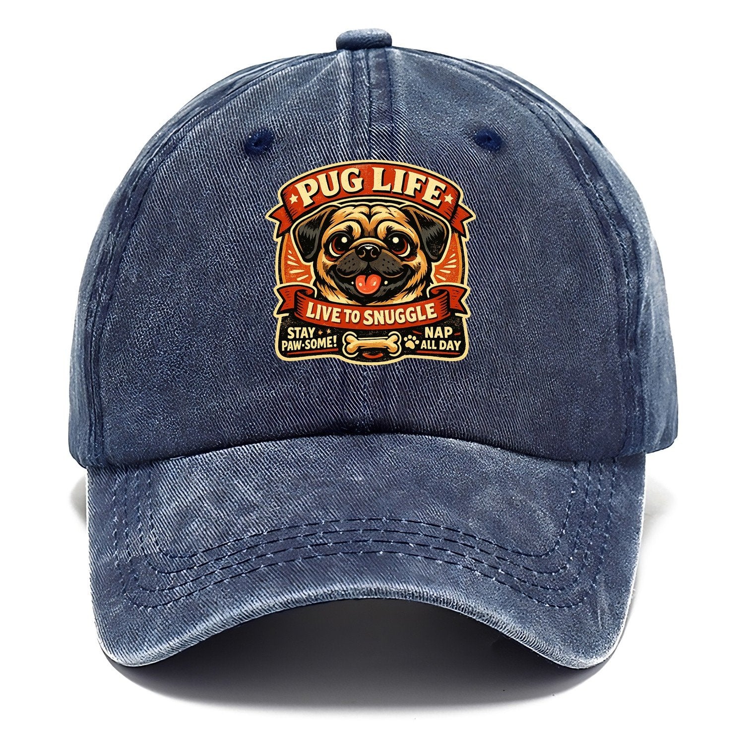 Vintage Pug Classic Cap – Twilight Navy