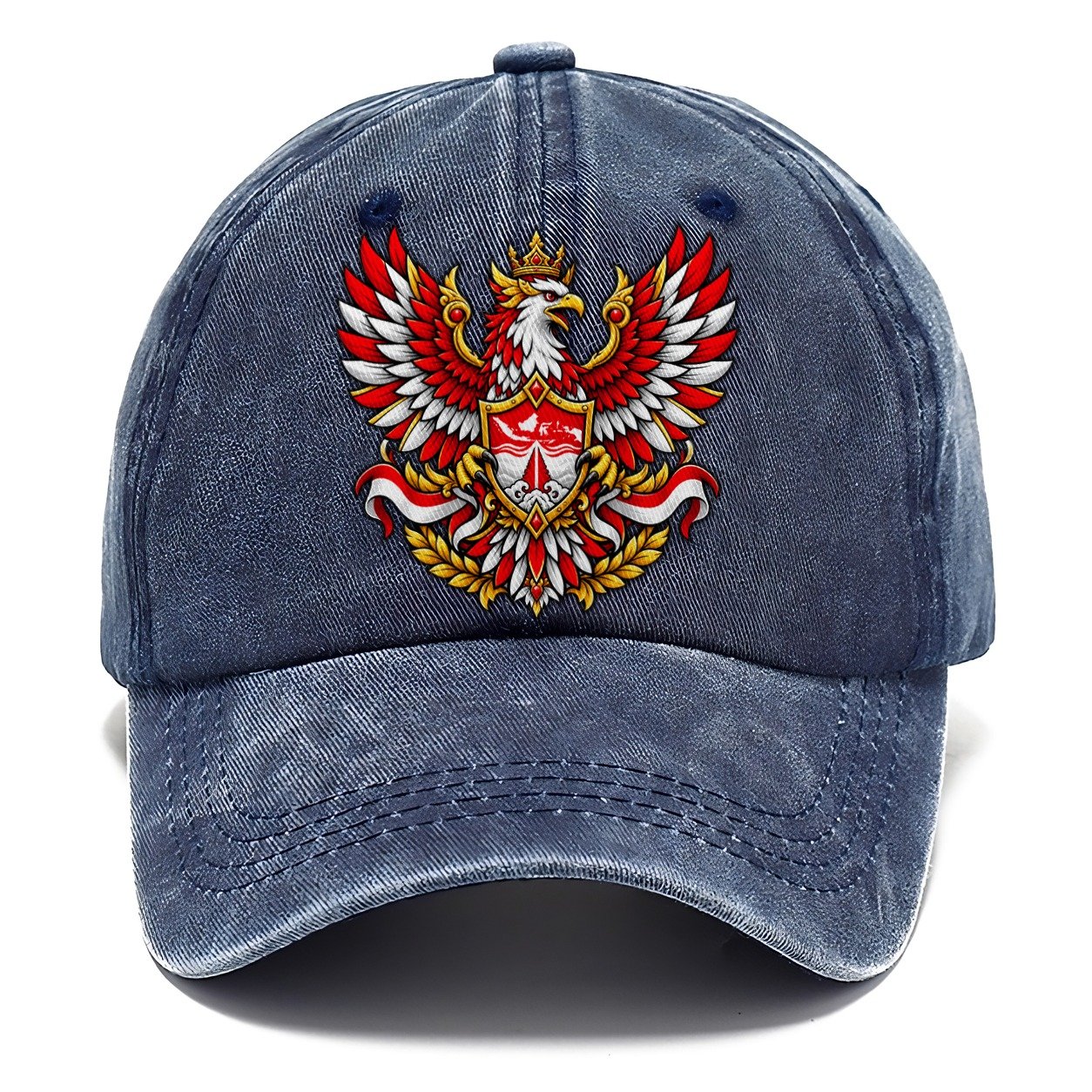 Indonesia Heraldic Crest Country Logos Classic Cap – Twilight Navy