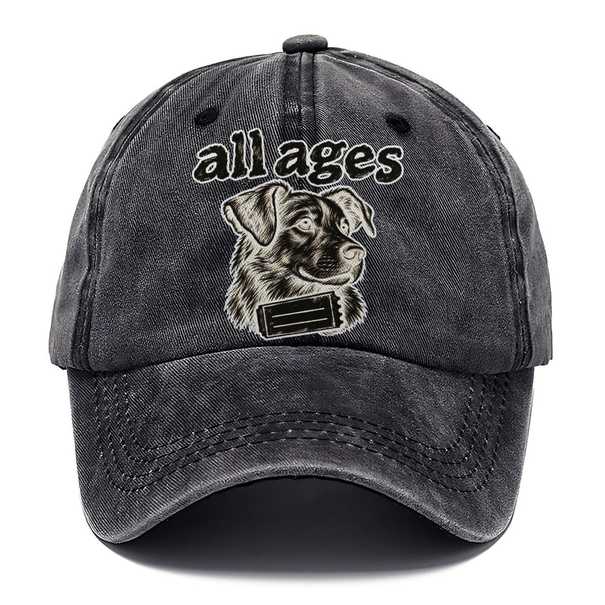 A Dog Head In Three Quarter View Above A Torn Ticket Stub Bark For Me Classic Cap – Graphite