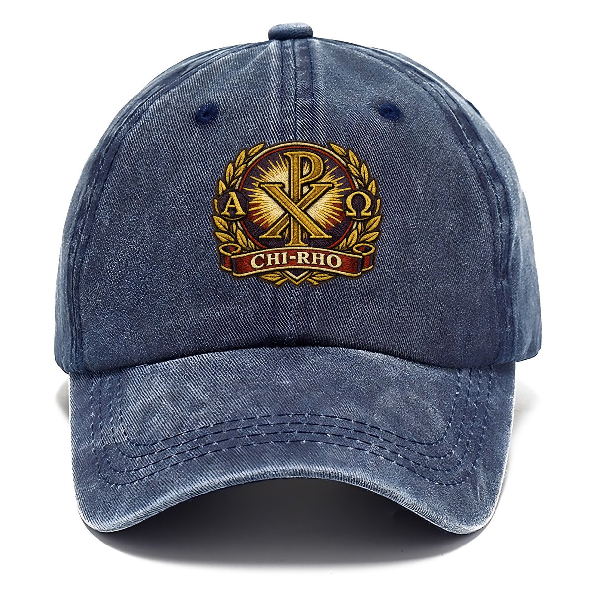 Chi Rho Crest Classic Cap – Twilight Navy