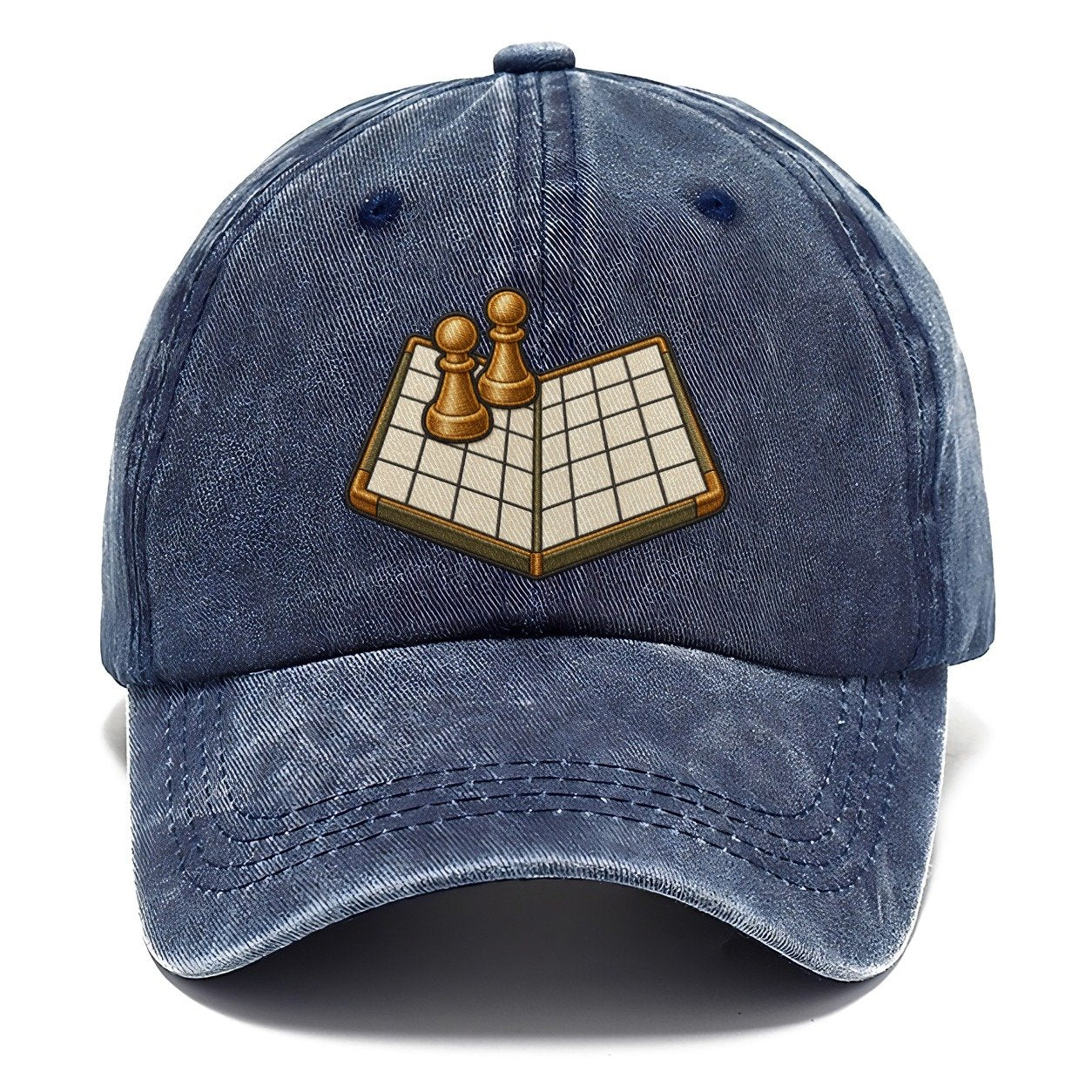 Open Folded Board With Two Pawns Board Games Classic Cap – Twilight Navy