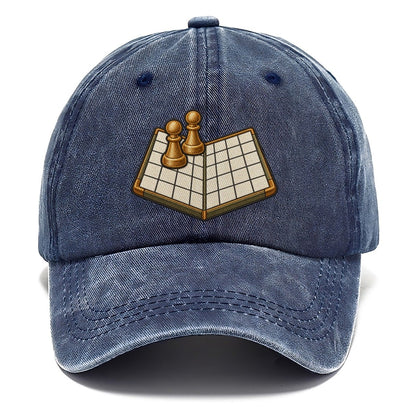 Open Folded Board With Two Pawns Board Games Classic Cap – Twilight Navy
