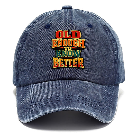 Old Enough To Know Better Vintage Classic Cap – Twilight Navy