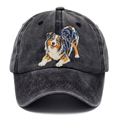 Blue Merle Australian Shepherd Classic Cap – Graphite