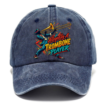Allegedly A Trombone Player Music Instruments Classic Cap – Twilight Navy