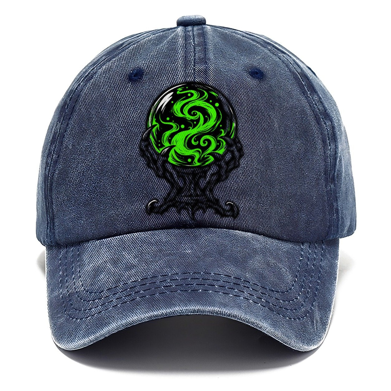 Crystal Ball On A Claw Stand Witch Magic Classic Cap – Twilight Navy