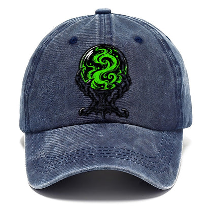 Crystal Ball On A Claw Stand Witch Magic Classic Cap – Twilight Navy