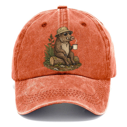 Boar Bean Supper Slow Camp Club Classic Cap – Terracotta Clay