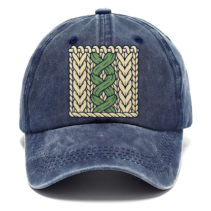 Cable Stitch Swatch Yarn Crafts Classic Cap – Twilight Navy