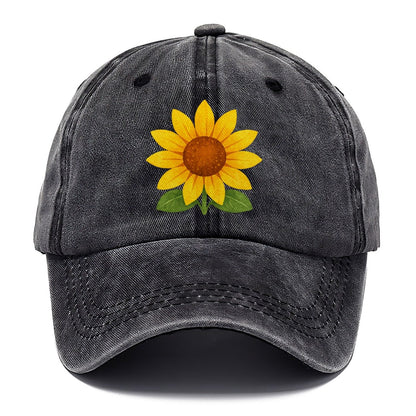Textured Sunflower Bloom Classic Cap – Graphite