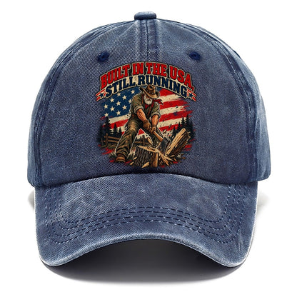 Built In The Usa Still Running Old Man Strong Classic Cap – Twilight Navy