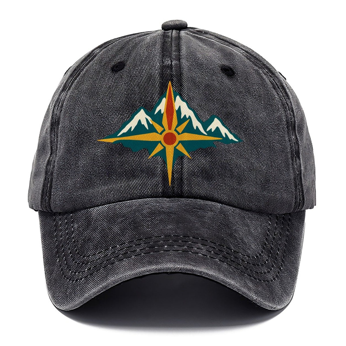 Mountain Compass Fold Keepsake Emblem Classic Cap – Graphite