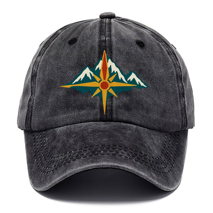 Mountain Compass Fold Keepsake Emblem Classic Cap – Graphite