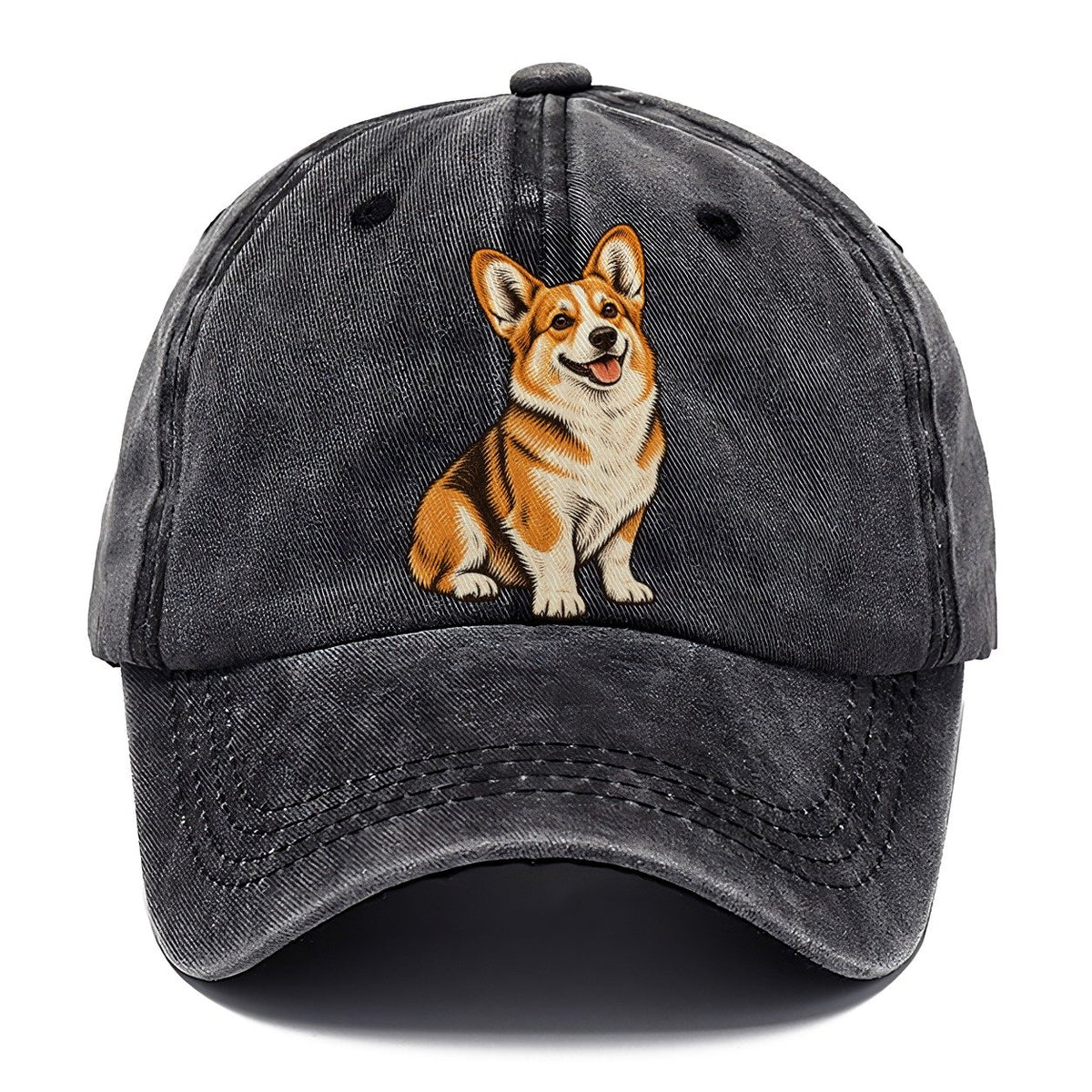 Happy Corgi Classic Cap – Graphite