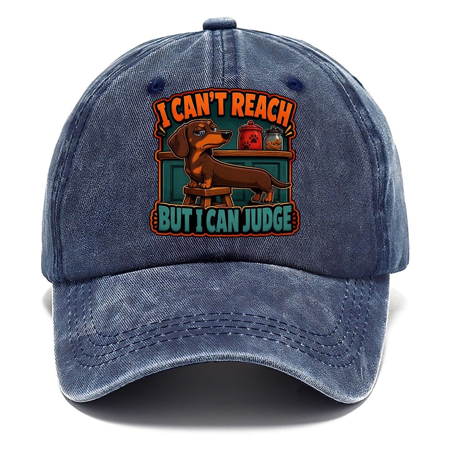 I Can't Reach But I Can Judge Dachshund Classic Cap – Twilight Navy
