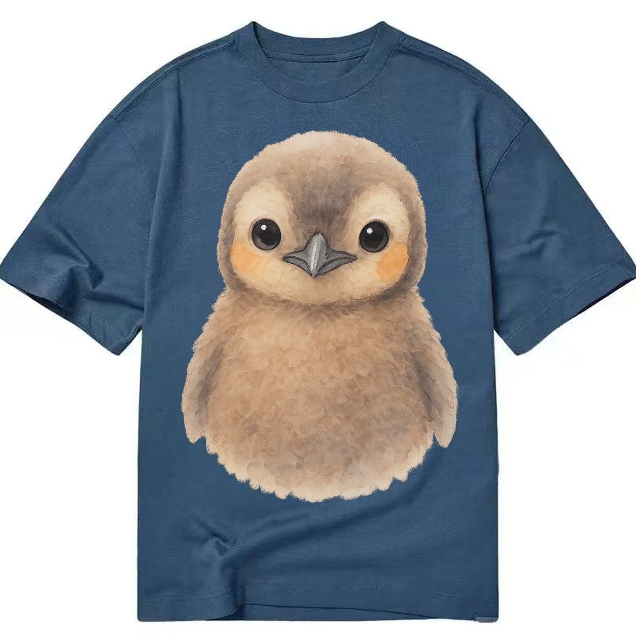 Baby King Penguin Orange Cheek Patches Fluffy Brown Large Ey Classic T-shirt – Twilight Navy