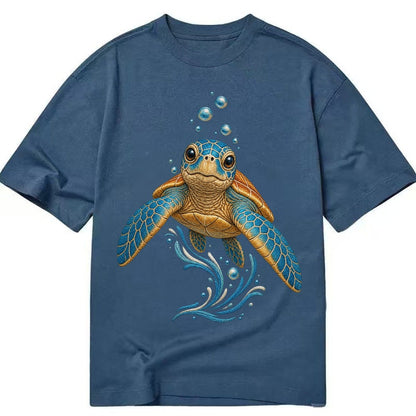 Sea Turtle Serenity Classic T-shirt – Twilight Navy