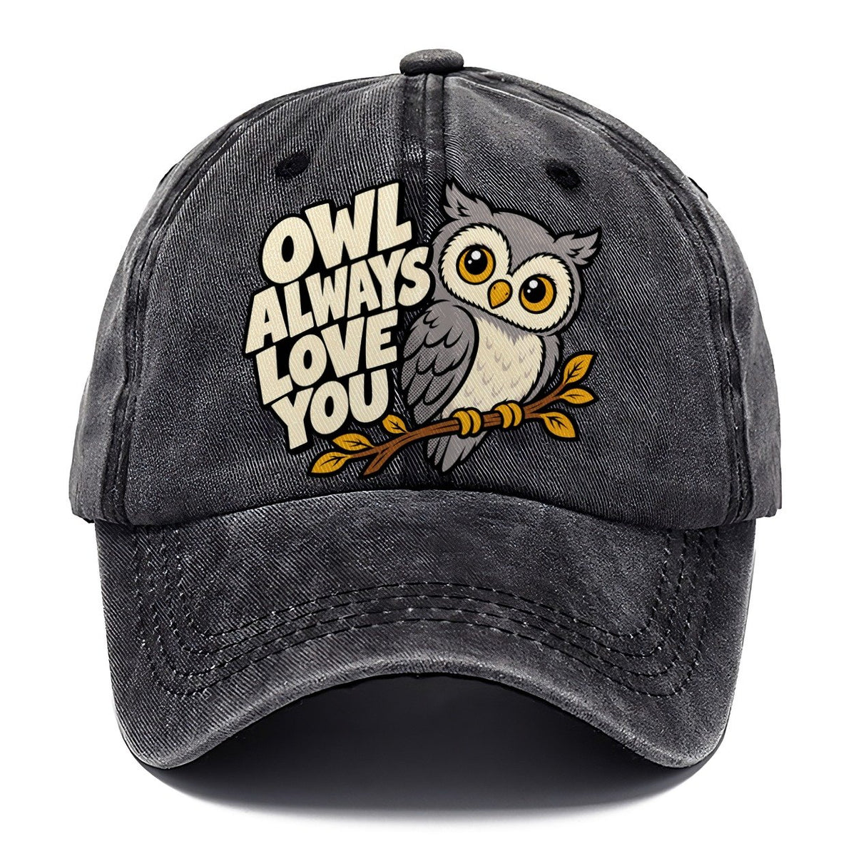 Pop Art Owl Animal Puns Classic Cap – Graphite