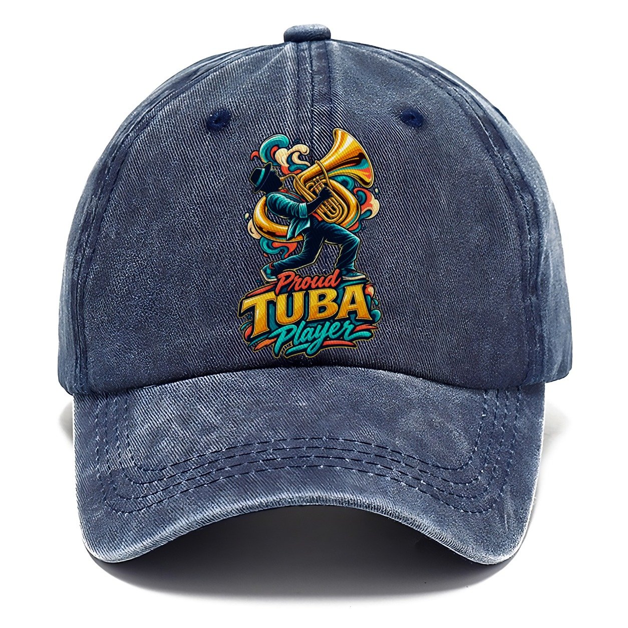 Proud Tuba Player Music Instruments Classic Cap – Twilight Navy