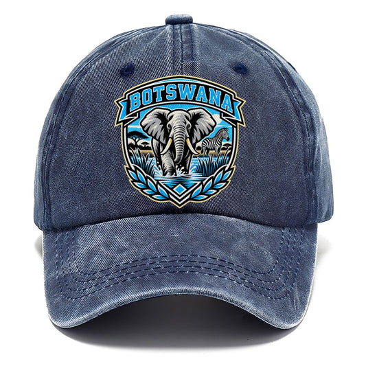 Botswana Retro Badge Country Logos Classic Cap – Twilight Navy