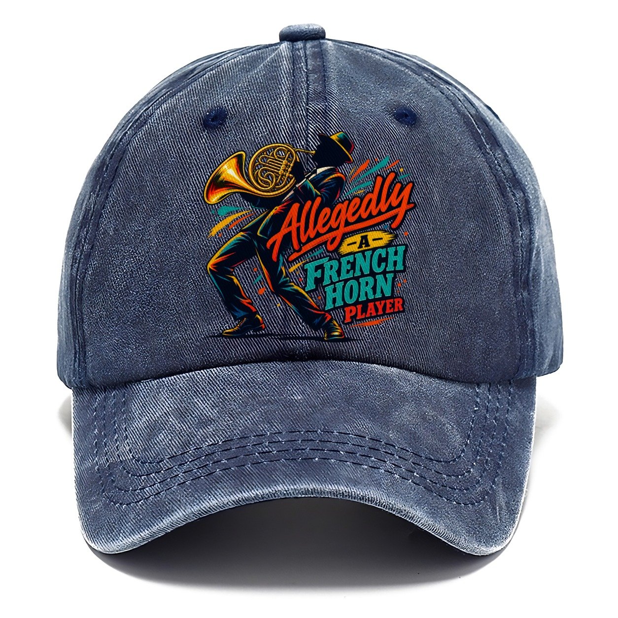 Allegedly A French Horn Player Music Instruments Classic Cap – Twilight Navy