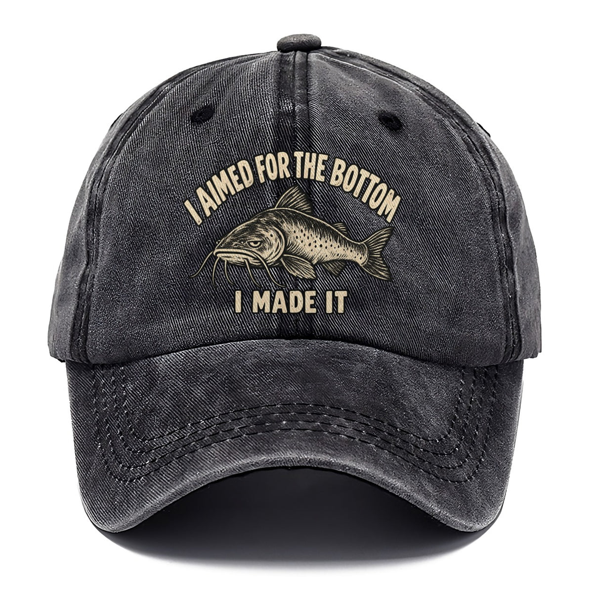 Catfish Aimed Bottom No Worm Club Classic Cap – Graphite